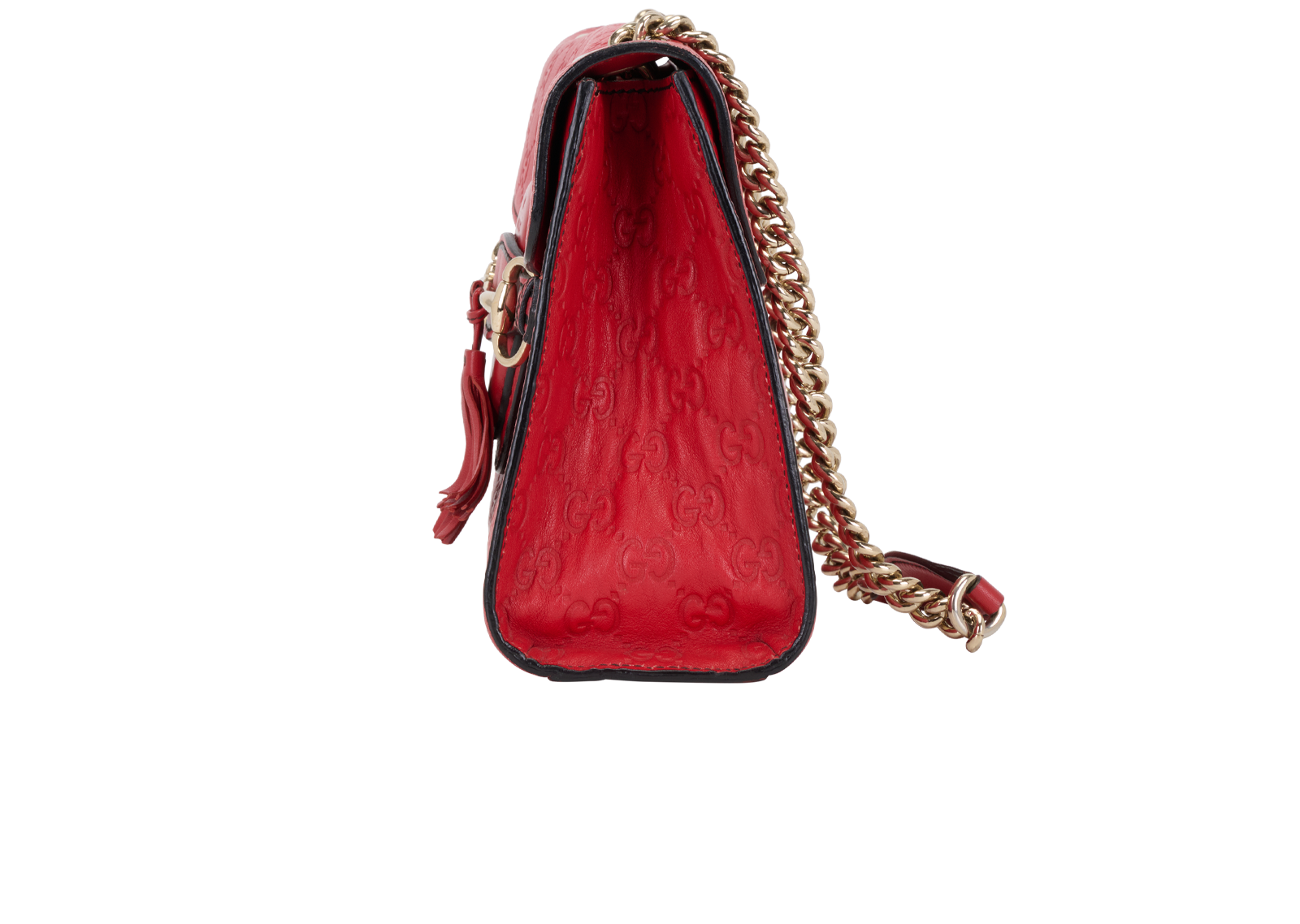 Medium Emily, &pound;650, Handbags, Red, Leather, Bottom view
